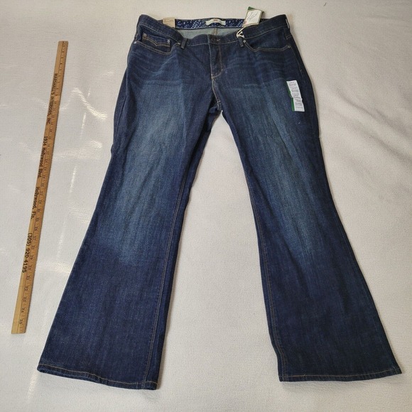 Levis Jeans Perfect Waist 525 Bootcut Womens Sz 22 M Flap Pockets Dark Wash New - Picture 3 of 16
